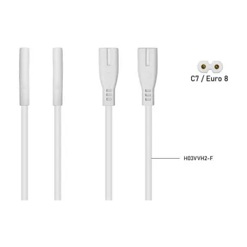 Kabelmeister Euro pagarinātājs C8 ligzda uz C7 spraudni 0,2 m melns