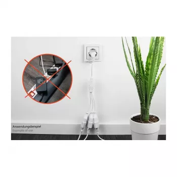 Kabelmeister Euro pagarinātājs ar 3 ligzdām, 0,2 m, melns