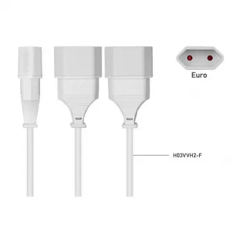 kabelmeister Euro pagarinātājs ar 3 Schuko kontaktligzdām, 0,25 m, melns (16 A, 3680 W)