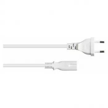 kabelmeister Euro strāvas kabelis, Europlug C tips uz atdalītiem galiem, 1.5 m, 0.75 mm², balts