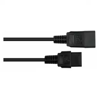 Kabelmeister IEC pagarinātājs C20 uz C19 – 2 m, melns