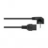 Kabelmeister SK0190-S030 90° Leņķveida Schuko uz IEC C19 Strāvas Kabelis, 3m, Melns
