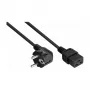 Kabelmeister SK0190-S030 90° Leņķveida Schuko uz IEC C19 Strāvas Kabelis, 3m, Melns