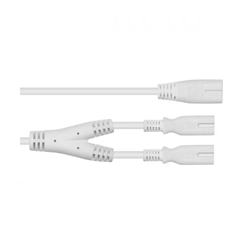 KABELMEISTER SK0877-W003 strāvas sadalītāja kabelis IEC C8 uz 2x IEC C7, 0,3 m, melns