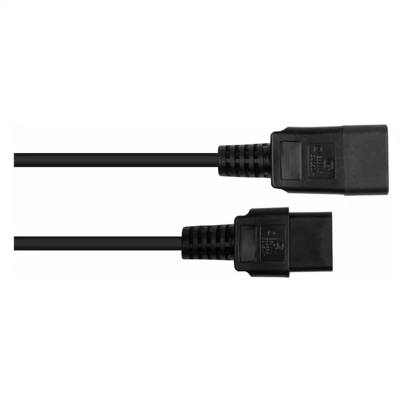 Kabelmeister SK2090-S030 Aukstās ierīces pagarinātājs C20 uz C19, 3m, Melns