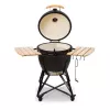 Kamado Bono Grande keramikas grils 23 inch ar ratiņiem un melnu korpusu
