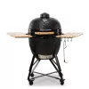 Kamado Bono Grande keramikas grils 23 inch ar ratiņiem un melnu korpusu