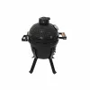 Kamado Bono Picnic Keramikas Grils 13 inch ar ratiņiem, kokogles, melns