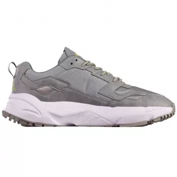 Kappa Turako 243377 1633 Bērnu zemi apavi ar dubulto Velcro siksnu, pelēks/zils/laims