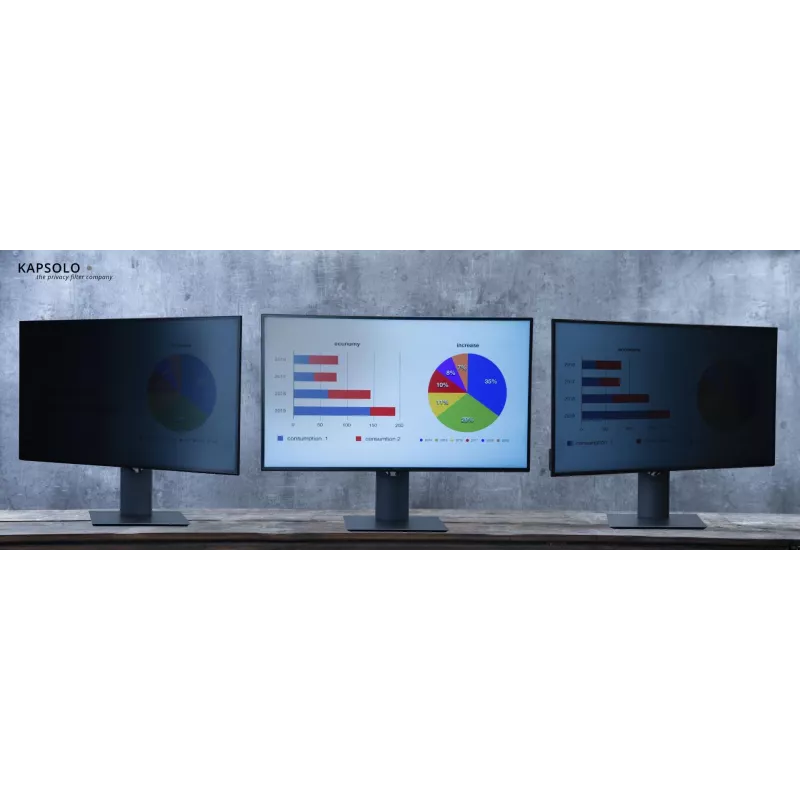 KAPSOLO 2 virzienu privātuma filtrs 21,5 collu monitoram, noņemams, bez rāmja, 16:9, 30° KAP10746