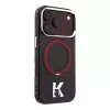Karl Lagerfeld IML Ring Stand 360 Kameo Metal MagSafe maciņš iPhone 18 Pro Max / 17 Pro Max, bordo