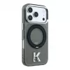 Karl Lagerfeld iPhone 18 Pro / 17 Pro MagSafe IML gredzena statīvs 360 Kameo Metal maciņš - Melns