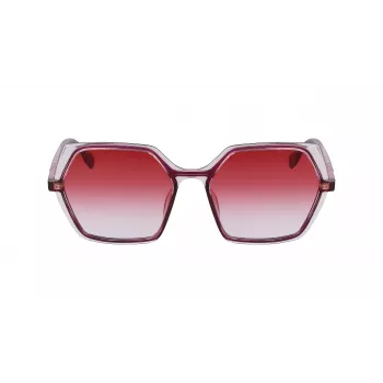 KARL LAGERFELD KL6083S-626 Sieviešu kaķacs formas saulesbrilles melns pelēks gradients 56mm