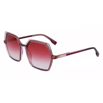 KARL LAGERFELD KL6083S-626 Sieviešu kaķacs formas saulesbrilles melns pelēks gradients 56mm