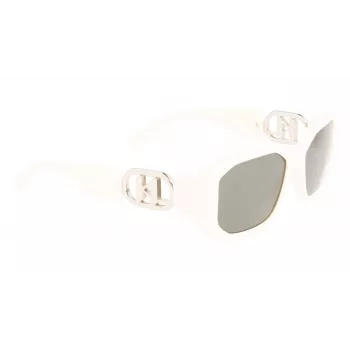 KARL LAGERFELD KL6085S-105 Sieviešu kvadrātveida acetāta saulesbrilles Melna/Pelēka 55/18/140 mm