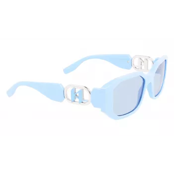 KARL LAGERFELD KL6085S-450 Sieviešu Saulesbrilles Melnas Dūmakaini Pelēkas 55mm