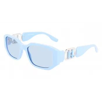 KARL LAGERFELD KL6085S-450 Sieviešu Saulesbrilles Melnas Dūmakaini Pelēkas 55mm