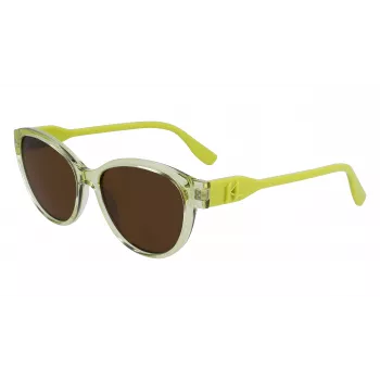 KARL LAGERFELD KL6099S-703 Sieviešu saulesbrilles Havana Brūns Acetāta Rāmis Brūni Gradienta Lēcas 54/15/140 mm