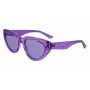 KARL LAGERFELD KL6100S-516 Sieviešu saulesbrilles - Acetāta rāmis, pelēkas lēcas, 54mm