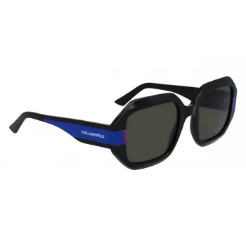 KARL LAGERFELD KL6124S-001 Sieviešu kaķacs formas saulesbrilles Melnas/Pelēkas 53mm