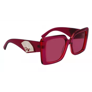 KARL LAGERFELD KL6126S522054 Sieviešu kvadrātveida acetāta saulesbrilles Havana Brūns gradients 52mm