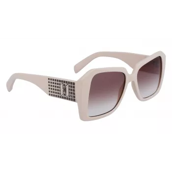 KARL LAGERFELD KL6140S531710 Sieviešu taisnstūra saulesbrilles Melna/Pelēka 53mm