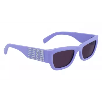 KARL LAGERFELD KL6141S522154 Sieviešu kaķacs formas saulesbrilles - Melns acetāta rāmis, pelēka gradienta lēca, 52mm