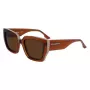 KARL LAGERFELD KL6143S-246 Sieviešu saulesbrilles Havana Brown Tortoise Acetāta rāmis Brūnas gradienta lēcas 53mm