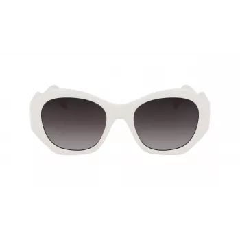 KARL LAGERFELD KL6146S-105 Sieviešu saulesbrilles Havana acetāta kvadrātveida rāmis Brūnas gradienta lēcas 54mm