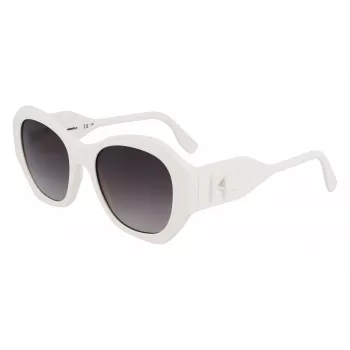 KARL LAGERFELD KL6146S-105 Sieviešu saulesbrilles Havana acetāta kvadrātveida rāmis Brūnas gradienta lēcas 54mm