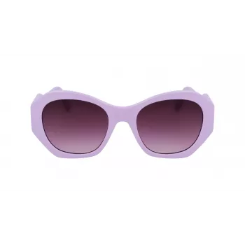 KARL LAGERFELD KL6146S-516 Sieviešu kvadrātveida saulesbrilles - Melns rāmis, pelēkas gradienta lēcas 54/20/140 mm