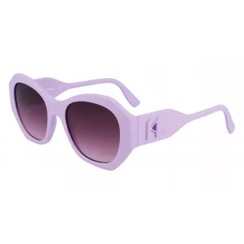 KARL LAGERFELD KL6146S-516 Sieviešu kvadrātveida saulesbrilles - Melns rāmis, pelēkas gradienta lēcas 54/20/140 mm