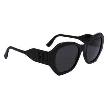 KARL LAGERFELD KL6146SN-1 Sieviešu saulesbrilles - kvadrātveida kaķacs formas acetāta rāmis - UV400 aizsardzība - 54 mm lēcas