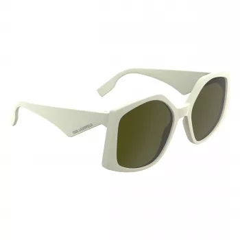 KARL LAGERFELD KL6208S-105 Sieviešu saulesbrilles – melns acetāta rāmis, pelēkas polikarbonāta lēcas, 55 mm