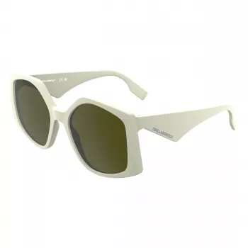 KARL LAGERFELD KL6208S-105 Sieviešu saulesbrilles – melns acetāta rāmis, pelēkas polikarbonāta lēcas, 55 mm