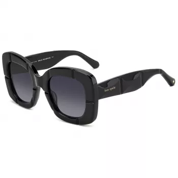 KATE SPADE Women's Josey Saulesbrilles - Melns Acetāta Rāmis, Pelēkas Gradienta Lēcas, 50mm