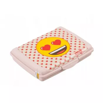 keeeper Pārtikas uzglabāšanas trauks deco-click-box mini 0,5L Carla Emoji Hearts 17x13x3,5cm Rozā
