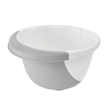 keeeper Carlotta maisīšanas bļoda ar neslīdošu funkciju 3,5L Ø26x14cm balta/pelēka