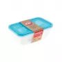 keeeper Fredo Fresh 2 trauku komplekts, taisnstūra formas, 3,3L, caurspīdīgi/gaiši zili
