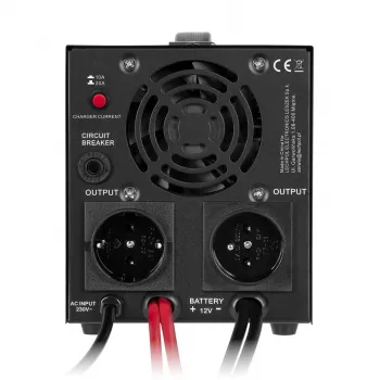 KEMOT PROsinus-1000 tīrā sinusoidālā UPS invertors ar lādētāju 12V 230V 1000VA/700W melns