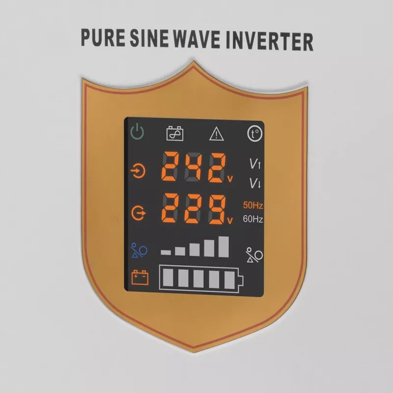 KEMOT PROsinus-2200 tīrā sinusoidālā viļņa invertors ar 12V lādētāju, 230V, 2200VA/1600W