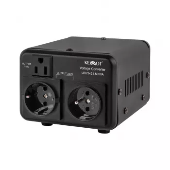 KEMOT sprieguma pārveidotājs 400 W / 500 VA paaugstinošs un pazeminošs 110V/230V
