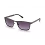 KENNETH COLE MAN KC1329-5709B Taisnstūra saulesbrilles - Spīdīgs melns rāmis, dūmu lēcas, 57mm