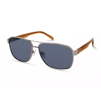 KENNETH COLE MAN KC2987-6310V Taisnstūra saulesbrilles – melns acetāta rāmis, dūmu pelēkas polikarbonāta lēcas, UV400 aizsardzība, 63/15/140 mm