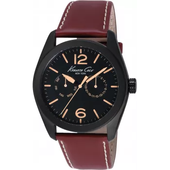 KENNETH COLE vīriešu pulkstenis IKC8063 analogais kvarcs 44mm nerūsējošā tērauda siets