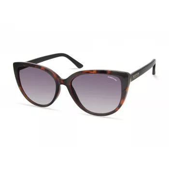 KENNETH COLE sieviešu saulesbrilles KC2979-5501B - taisnstūra melns rāmis, dūmu lēcas, UV400 aizsardzība