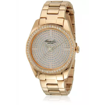 KENNETH COLE Sieviešu pulkstenis IKC4958 40mm Rožu zelts Nerūsējošā tērauda sieta aproce