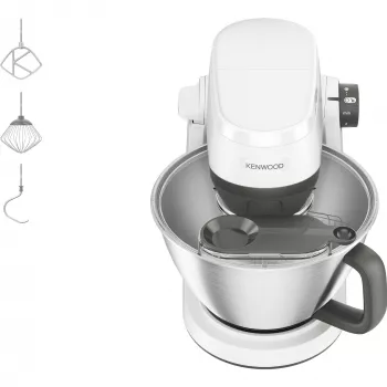 KENWOOD Multi-Tasker KHC30.000WH Virtuvē iekārta (pelēka/balta, 1000 W, 4.3 L bļoda)
