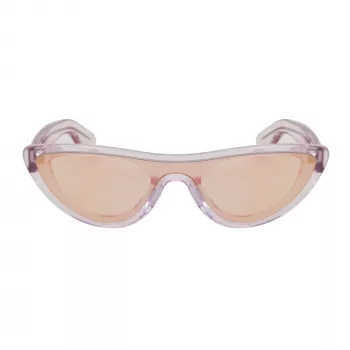 KENZO KZ40007I-72Z Sieviešu kaķacs formas saulesbrilles, spīdīgi rozā zelts, brūns gradients