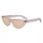 KENZO KZ40007I-72Z Sieviešu kaķacs formas saulesbrilles, spīdīgi rozā zelts, brūns gradients